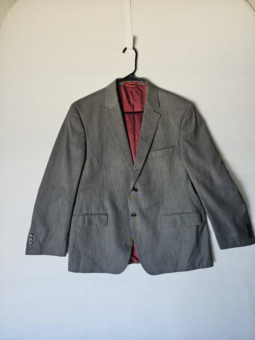 IZOD Macy's Men's Grey 2-Button Blazer Suit Jacket Size 44S